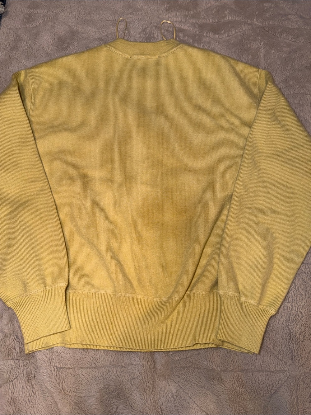 Zara black label, plain knit sweater, mid-yellow size medium GUC - Picture 10 of 11